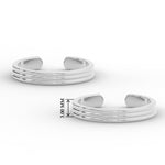 Load image into Gallery viewer, trio-line-adjustable-toe-ring-in-sterling-silver-mgs11431angle3-nl-wg-hw