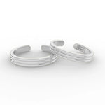 Load image into Gallery viewer, trio-line-adjustable-toe-ring-in-sterling-silver-mgs11431sleep-nl-wg