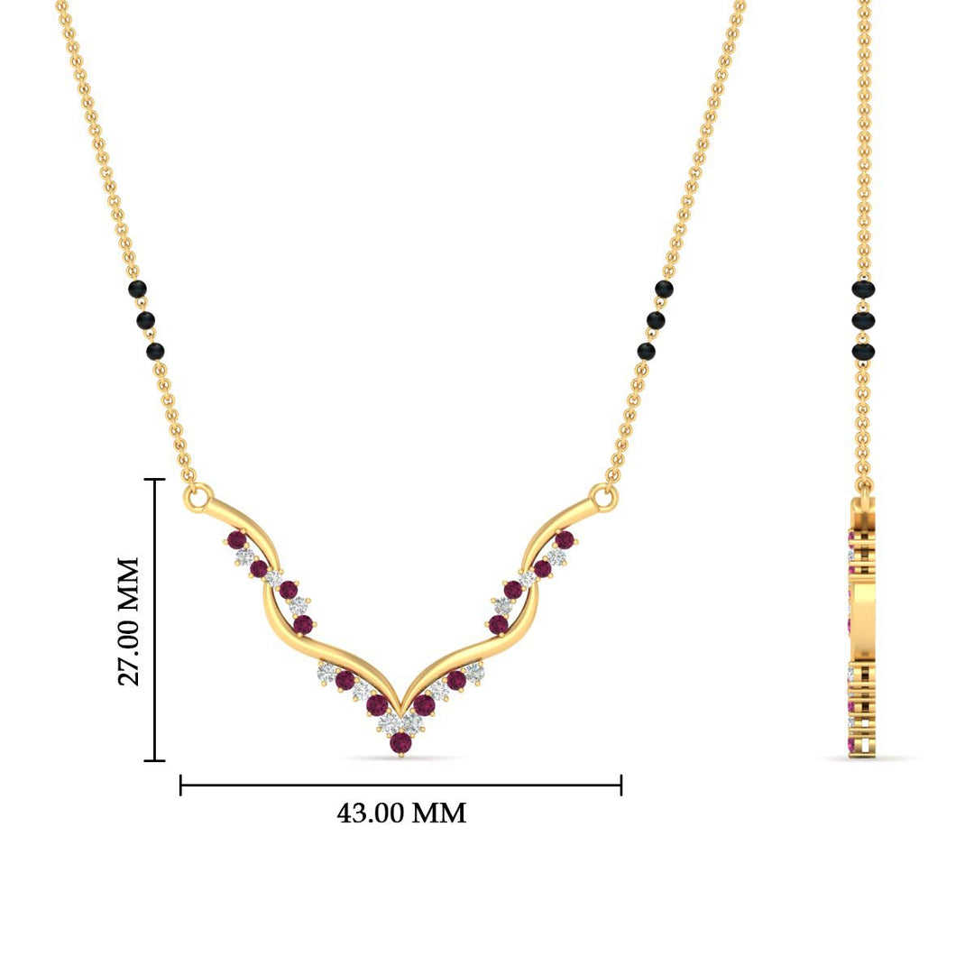 Twisted Diamond Necklace Mangalsutra