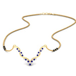 Load image into Gallery viewer, twisted-v-shape-spaced-out-emerald-mangalsutra-in-yellow-gold-mgs60964gemgrsleep-nl-yg.jpg