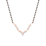 Load image into Gallery viewer, twisted-v-shape-spaced-out-emerald-mangalsutra-in-rose-gold-mgs60964gemgrangle1-nl-rg.jpg