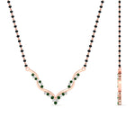 Load image into Gallery viewer, twisted-v-shape-spaced-out-sapphire-mangalsutra-in-rose-gold-mgs60964gsablangle2-nl-rg.jpg