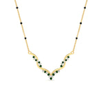 Load image into Gallery viewer, twisted-v-shape-spaced-out-emerald-mangalsutra-in-yellow-gold-mgs60964gemgrangle1-nl-yg.jpg