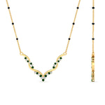 Load image into Gallery viewer, twisted-v-shape-spaced-out-emerald-mangalsutra-in-yellow-gold-mgs60964gemgrangle2-nl-yg.jpg