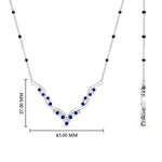 Load image into Gallery viewer, twisted-v-shape-3-black-beads-emerald-mangalsutra-in-yellow-gold-mgs60964gemgrangle2-nl-yg-hw.jpg