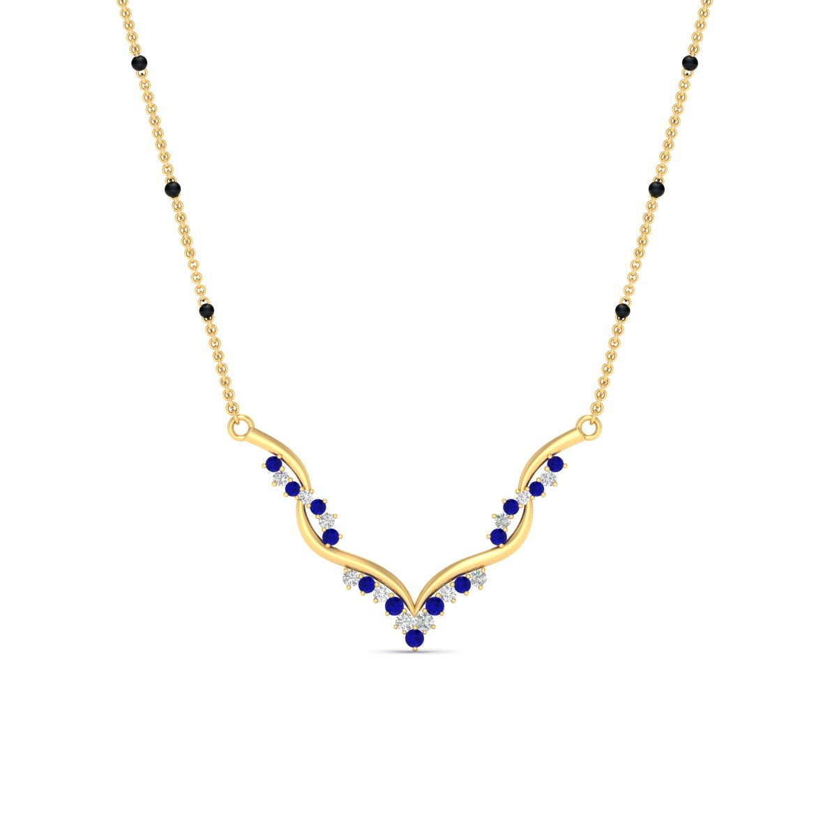 Twisted Diamond Necklace Mangalsutra