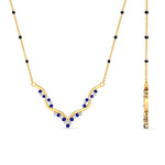 Load image into Gallery viewer, twisted-v-shape-spaced-out-sapphire-mangalsutra-in-yellow-gold-mgs60964gsablangle2-nl-yg.jpg