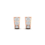 Load image into Gallery viewer, Two Tone Floral Diamond Earrings
