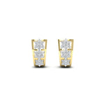 Load image into Gallery viewer, Two Tone Floral Diamond Earrings