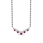 Load image into Gallery viewer, V Shaped Bar Diamond Mangalsutra
