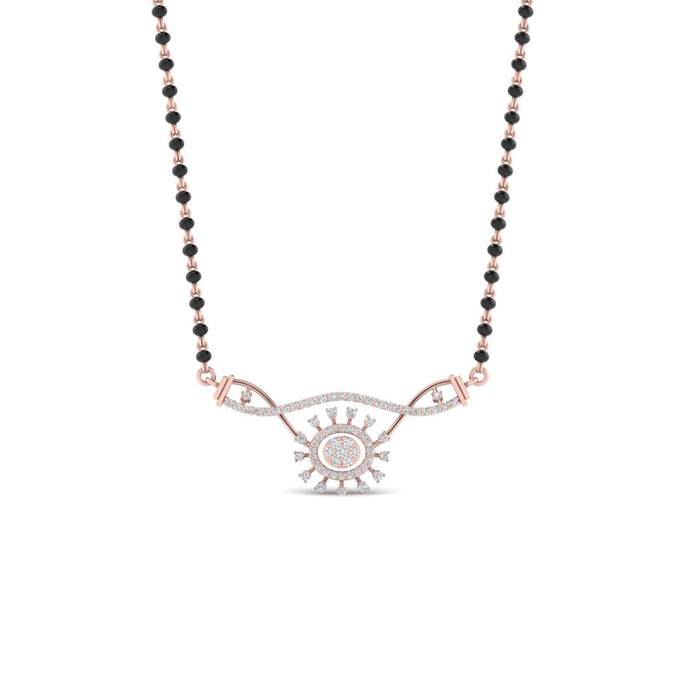 Wavy Everyday Wear Delicate Diamond Mangalsutra