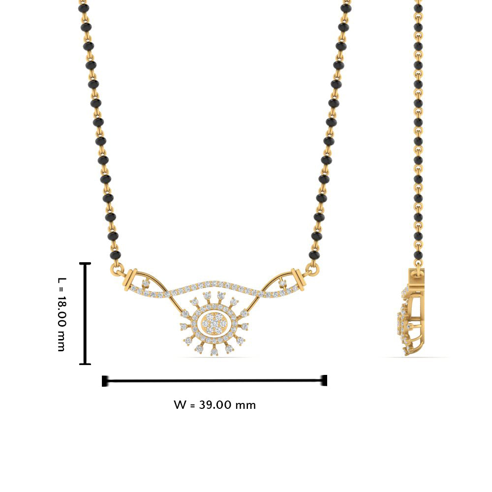 Wavy Everyday Wear Delicate Diamond Mangalsutra