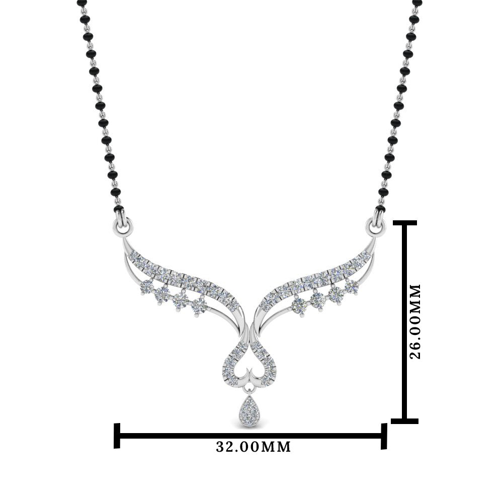 0.50 Carat Diamond Pendant Mangalsutra