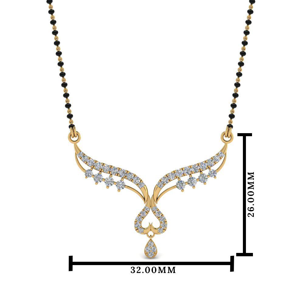 0.50 Carat Diamond Pendant Mangalsutra