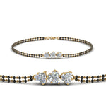 Load image into Gallery viewer, 3 Heart Diamond Bracelet Mangalsutra