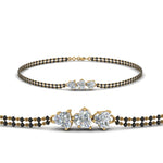 Load image into Gallery viewer, 3 Heart Diamond Bracelet Mangalsutra
