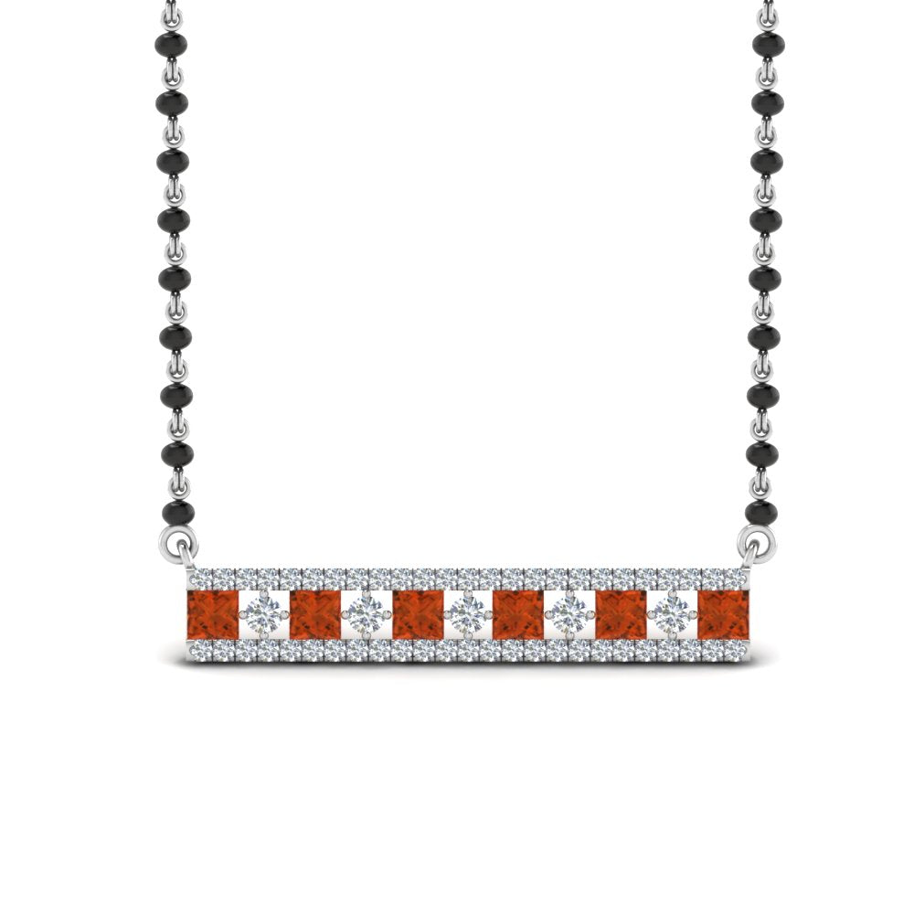 3-Row-Bar-Diamond-Mangalsutra-Pendant-With-Orange-Sapphire