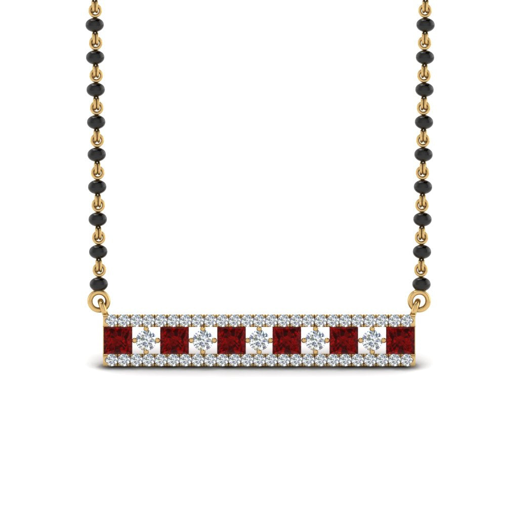 3-Row-Bar-Diamond-Mangalsutra-Pendant-With-Ruby