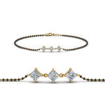 Load image into Gallery viewer, 3 Stone Bracelet Mangalsutra With Beads
