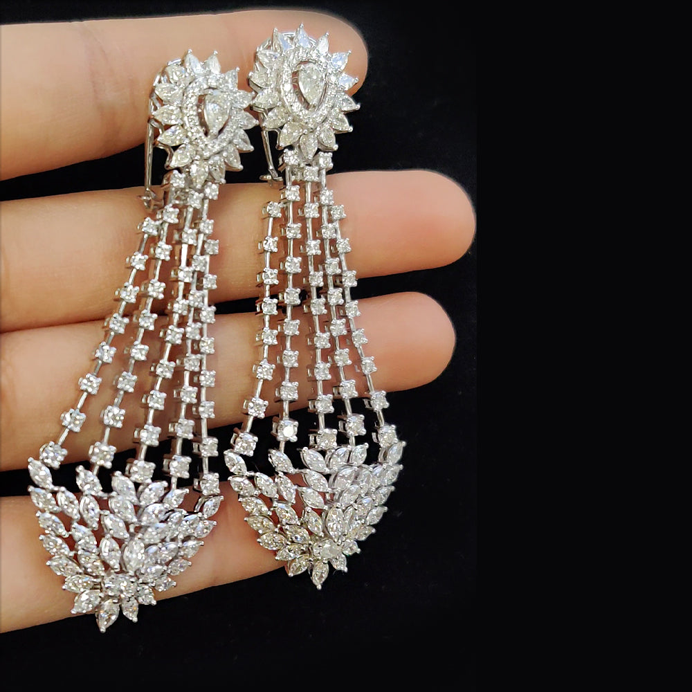 9 Ct. Diamond Dangle Drop Earring For Women