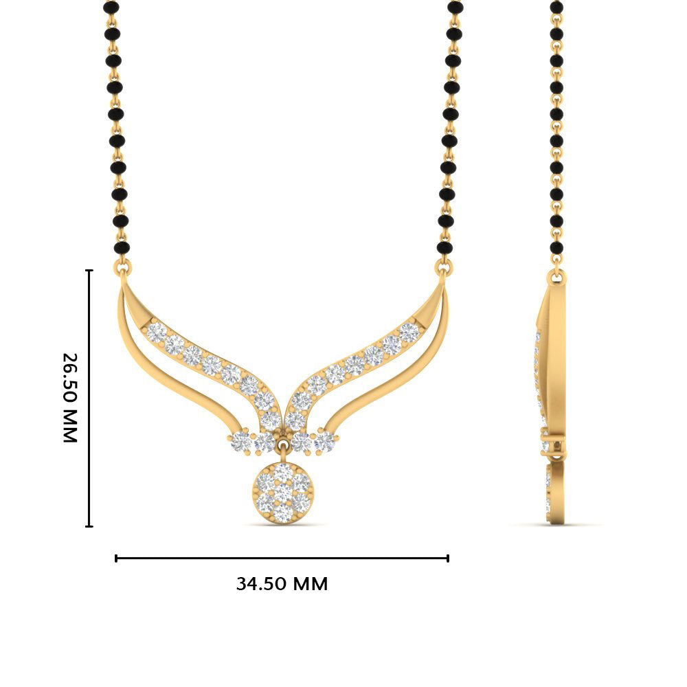 Forever Wave Design Gold Diamond Mangalsutra