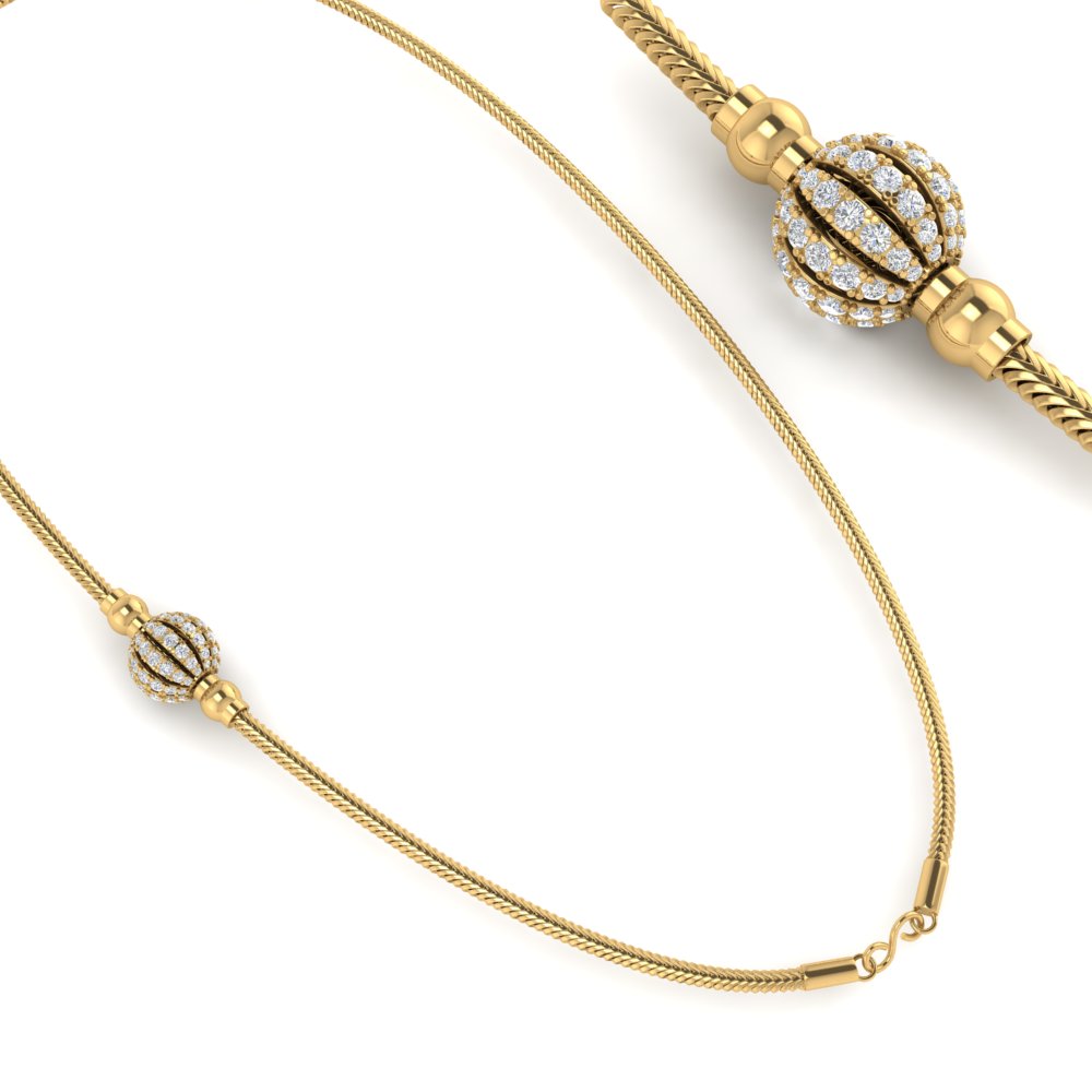 Thali chain with diamond mugappu Clearance