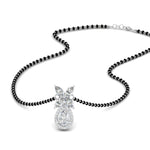 Load image into Gallery viewer, Pear Halo Diamond Mangalsutra Pendant With Marquise
