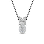 Load image into Gallery viewer, Pear Halo Diamond Mangalsutra Pendant With Marquise
