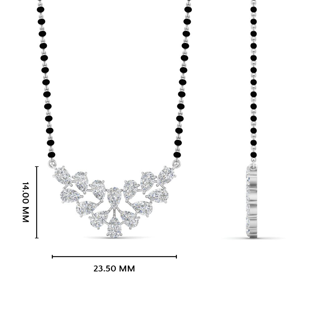 Short Nallapusalu With Pear Diamond Pendant