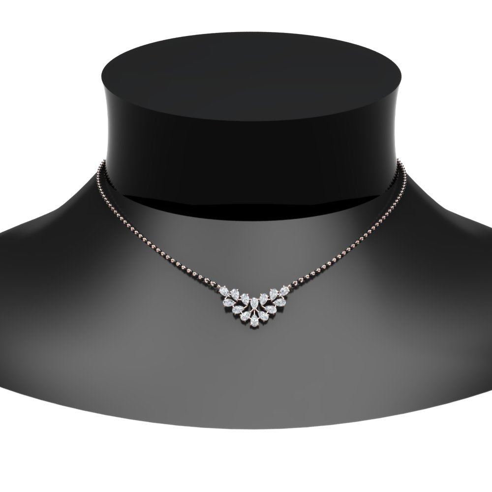 Short Nallapusalu With Pear Diamond Pendant
