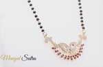 Load and play video in Gallery viewer, Beautiful Pink Sapphire Mangalsutra Earring Set
