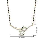 Load image into Gallery viewer, Emerald Beautiful Black Beads Mangalsutra Chain