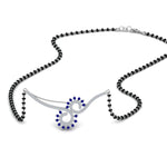 Load image into Gallery viewer, Blue Sapphire Beautiful Black Beads Mangalsutra Chain