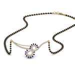 Load image into Gallery viewer, Blue Sapphire Beautiful Black Beads Mangalsutra Chain