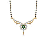 Load image into Gallery viewer, Beautiful-Diamond-Bead-Mangalsutra-With-Emerald