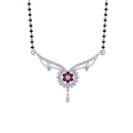Load image into Gallery viewer, Beautiful-Diamond-Bead-Mangalsutra-With-Pink-Sapphire