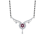Load image into Gallery viewer, Beautiful-Diamond-Bead-Mangalsutra-With-Pink-Sapphire
