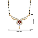 Load image into Gallery viewer, Beautiful-Diamond-Bead-Mangalsutra-With-Ruby