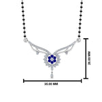 Load image into Gallery viewer, Beautiful-Diamond-Bead-Mangalsutra-With-Sapphire

