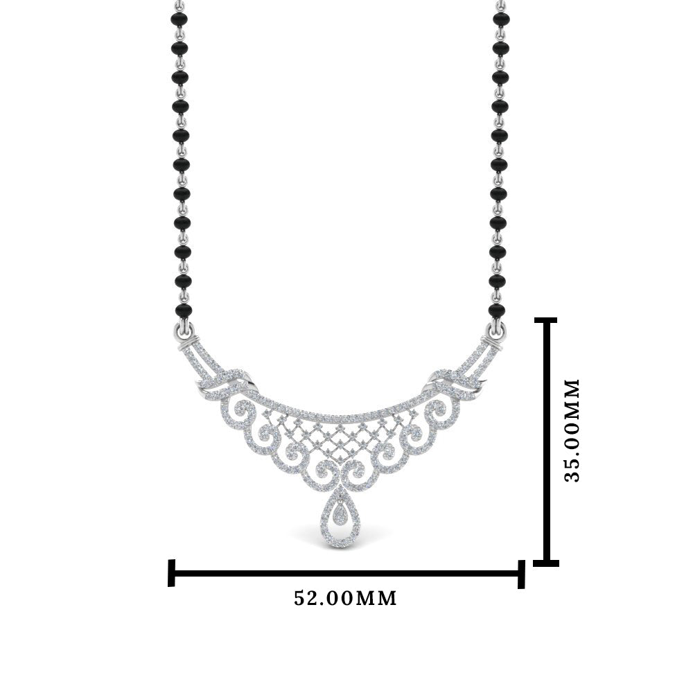 Women Small Diamond Necklace Mangalsutra