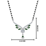 Load image into Gallery viewer, Beautiful-Drop-Emerald-Mangalsutra
