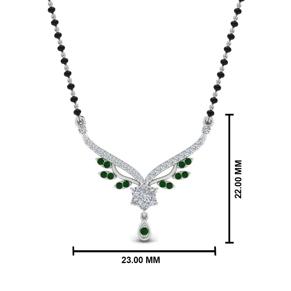 Beautiful-Drop-Emerald-Mangalsutra