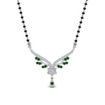 Load image into Gallery viewer, Beautiful-Drop-Emerald-Mangalsutra

