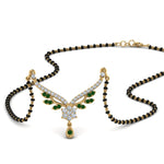 Load image into Gallery viewer, Beautiful-Drop-Emerald-Mangalsutra
