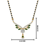 Load image into Gallery viewer, Beautiful-Drop-Emerald-Mangalsutra
