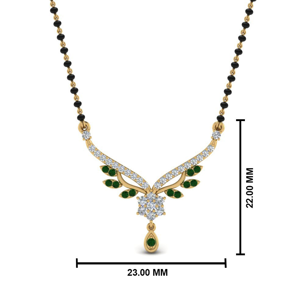Beautiful-Drop-Emerald-Mangalsutra