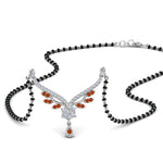 Load image into Gallery viewer, Beautiful-Drop-Orange-Sapphire-Mangalsutra
