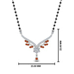 Load image into Gallery viewer, Beautiful-Drop-Orange-Sapphire-Mangalsutra
