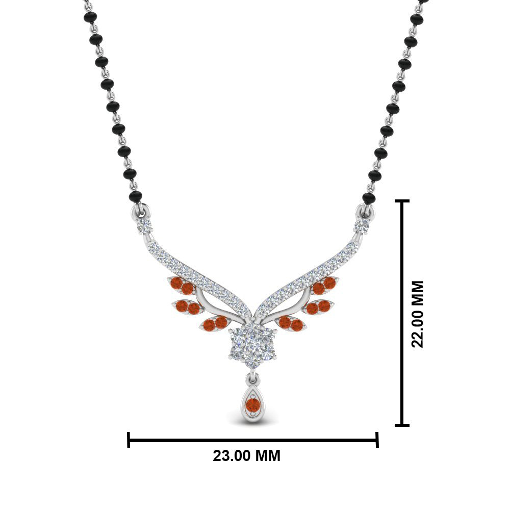 Beautiful-Drop-Orange-Sapphire-Mangalsutra