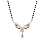 Load image into Gallery viewer, Beautiful-Drop-Orange-Sapphire-Mangalsutra
